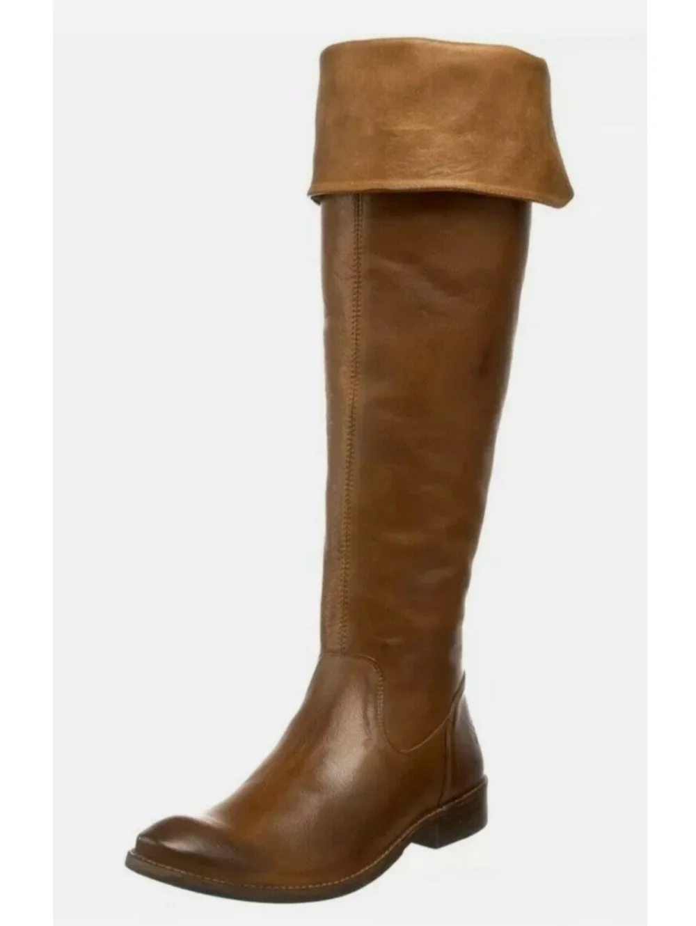 Frye Shirley Over The Knees Boots Size 7.5 Brown Leather Thigh High Fold Over - Picture 3 of 16